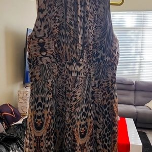 Animal print zipper dress. Size 12. Brand Voir Voir.